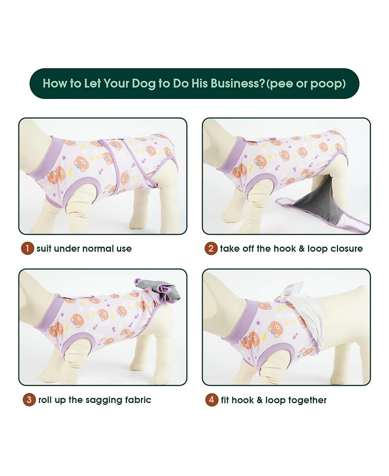 Soft Breathable Recovery Suit for Dogs Post-Surgery Wound Protection Onesie
