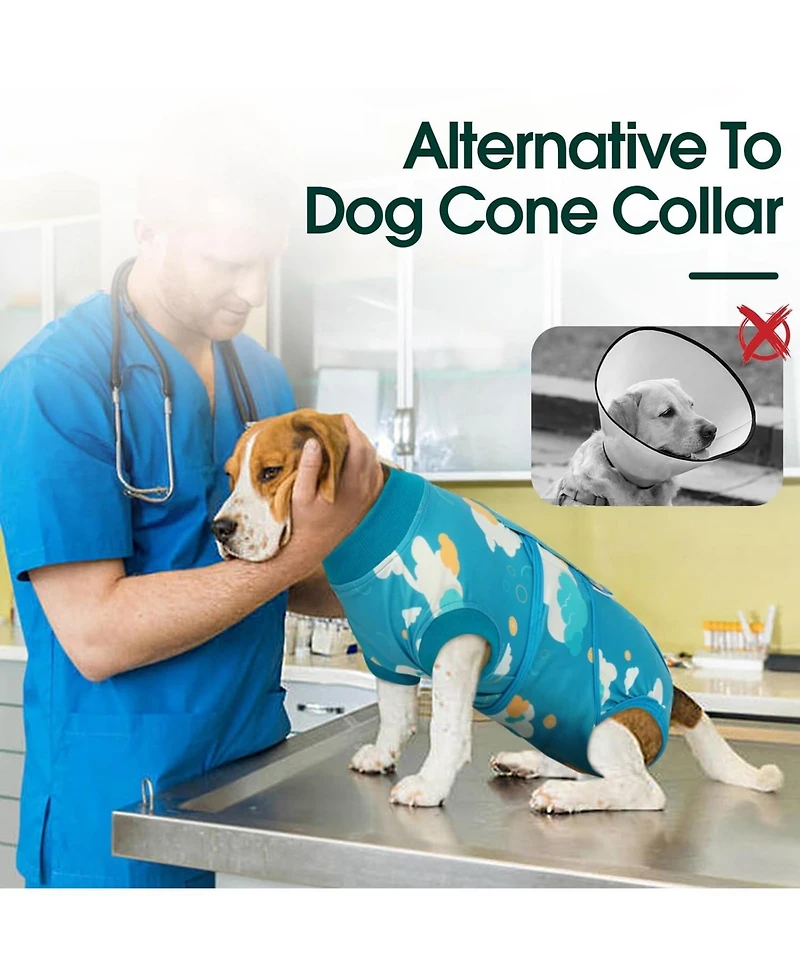 Breathable Stretch-Knit Post-Surgery Recovery Onesie for Dogs