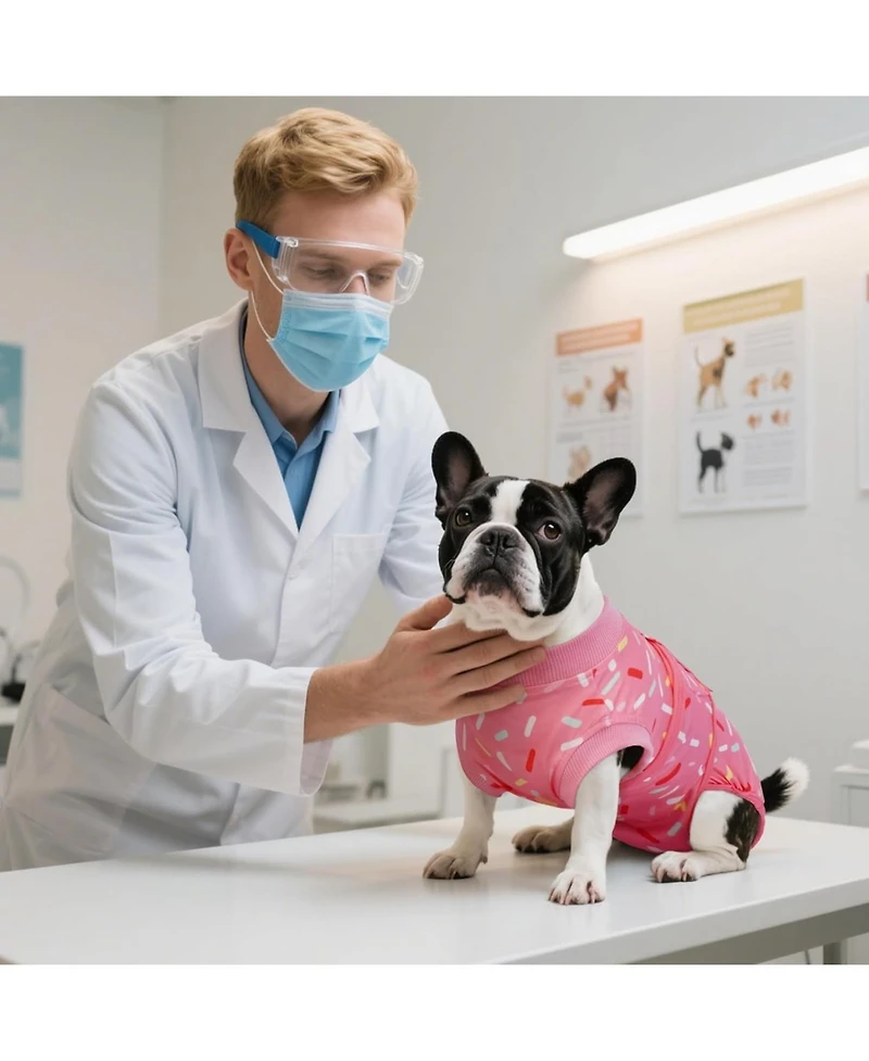 Post-Surgery Recovery Onesie Suit for Dogs and Cats, Soft Protective Wear