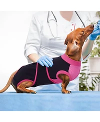 Cotton-Spandex Post-Surgery Recovery Bodysuit Onesie for Dogs
