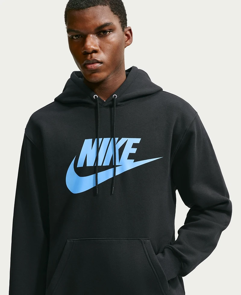 Nike Men's Club Fleece Standard-Fit Logo-Print Hoodie