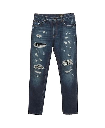 Pre-Owned Dolce & Gabbana Women's Distressed Mid-Rise Loose-Fit Jeans