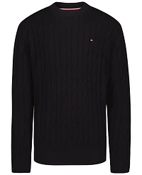 Tommy Hilfiger Boys' 8-20 Cable-Knit Long-Sleeve Cable Crew Sweater