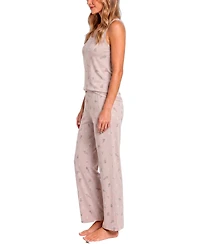 Sincerely Jules Women's Sleeveless Scoop-Neck Pointelle Tank and Pants, 2-Piece Set