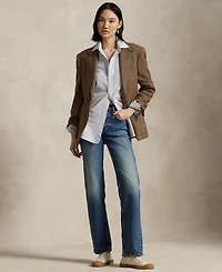 Polo Ralph Lauren Women's Stretch Slim Fit Striped Oxford Shirt