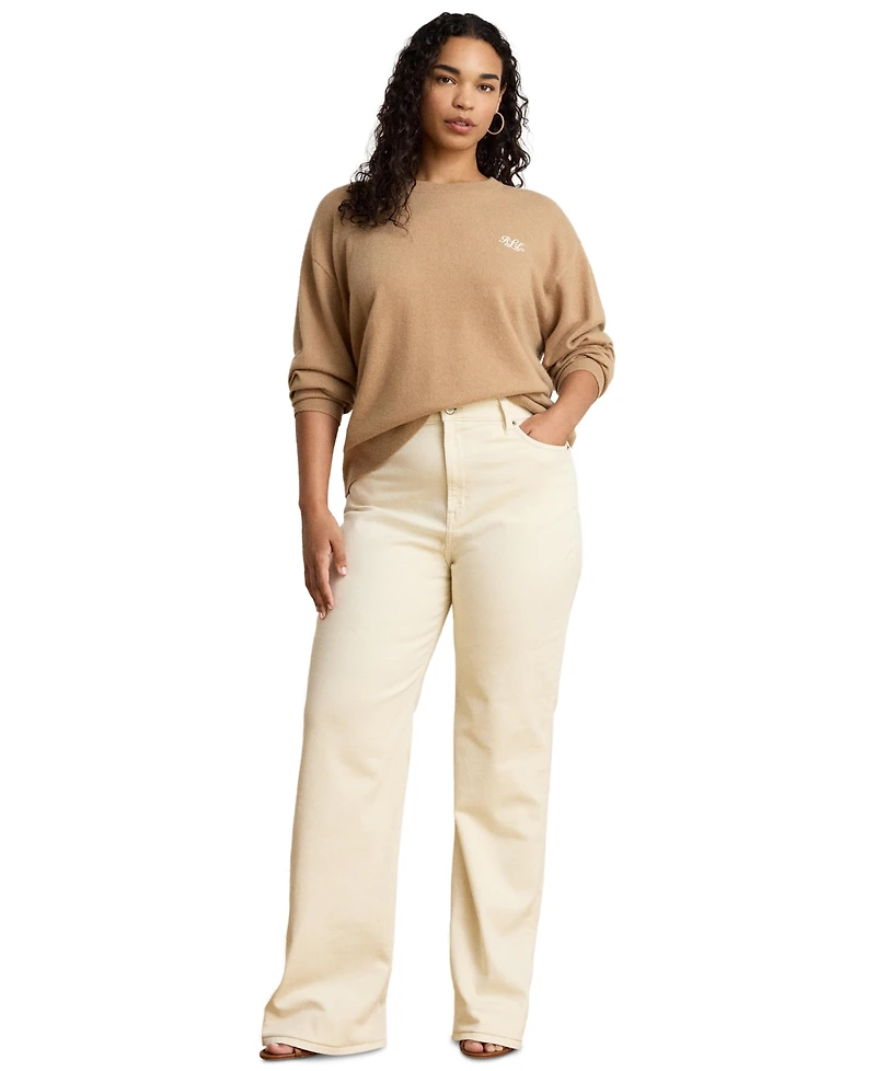 Lauren Ralph Women's High-Rise Straight Leg Denim Jeans