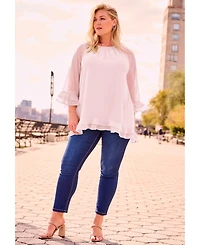 Avenue Petite Butter Denim Pull-On High Rise Women's Jean
