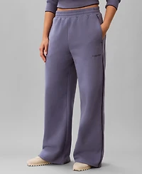 Calvin Klein Performance Women's Piped Wide-Leg Sweatpants