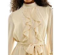 Seni & Cade Women's Ruffled Lace Tiered Mini Dress