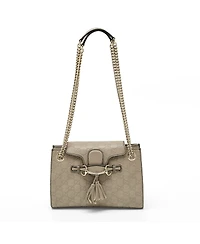 Pre-Owned Gucci Women's Emily Guccissima Leather Chain Shoulder Bag
