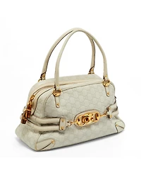 Pre-Owned Gucci Women's Large Wave Guccissima Leather Boston Satchel