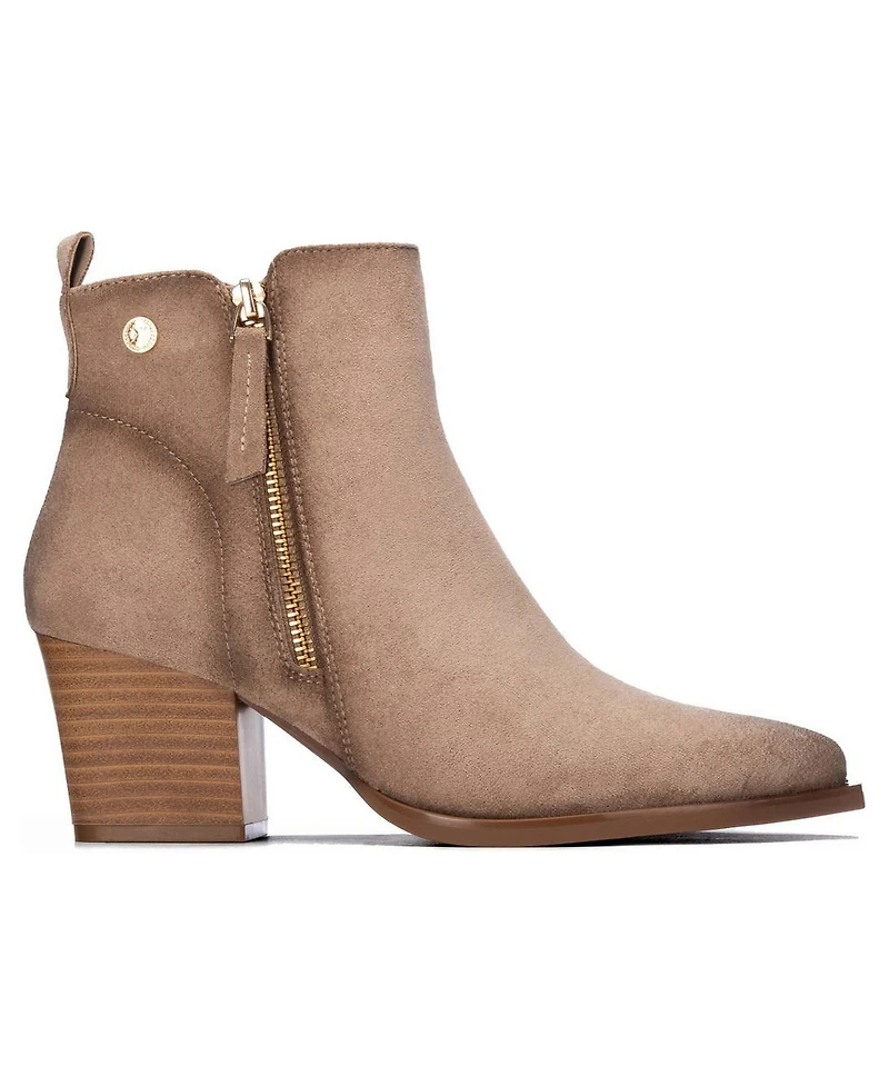 Xti Women's Block Heel Suede Ankle Booties