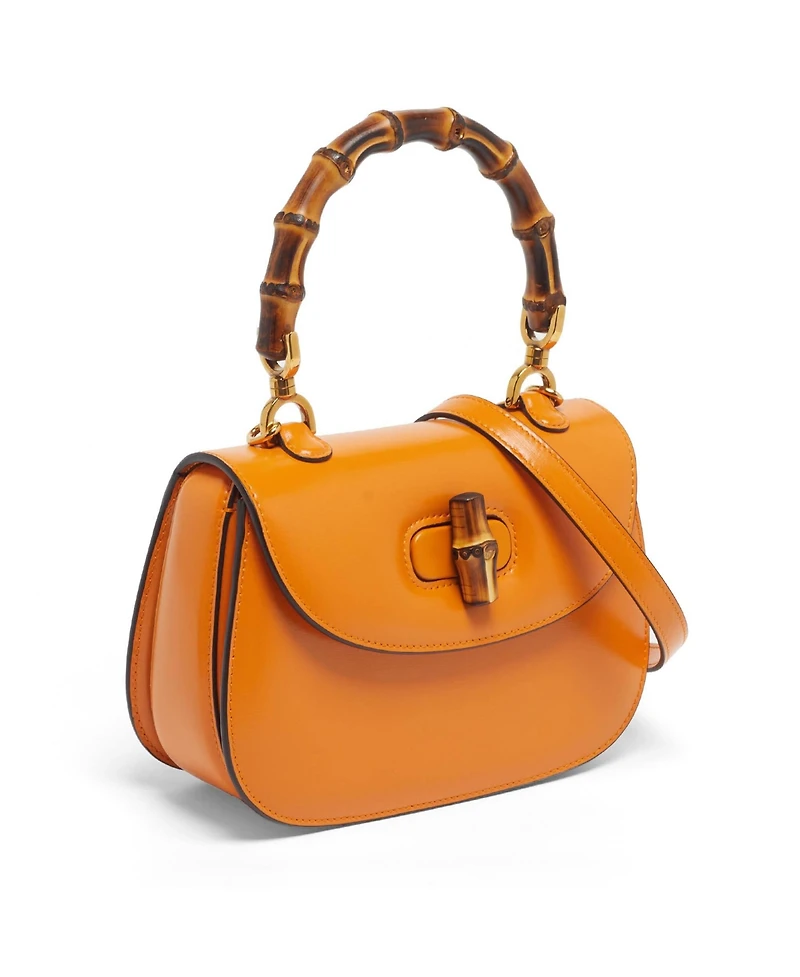 Pre-Owned Gucci Bamboo 1947 Small Leather Top Handle Bag