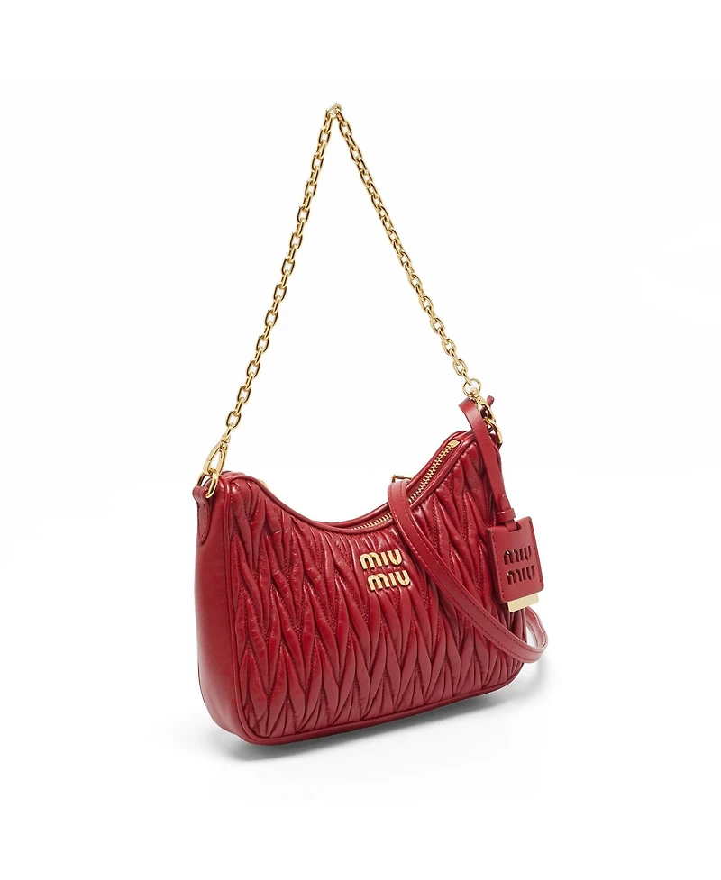 Pre-Owned Miu Miu Women's Matelasse Nappa Leather Shoulder Bag