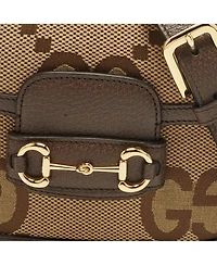 Pre-Owned Gucci women's Bree Gg Canvas and Leather Crossbody Bag
