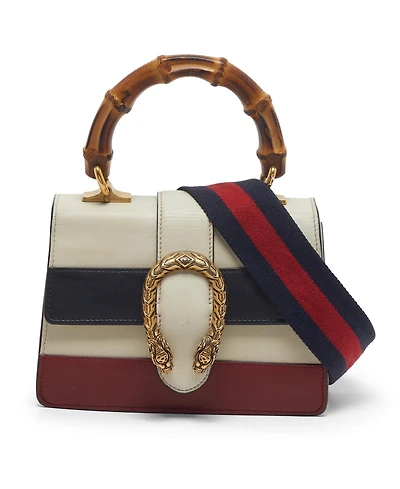 Pre-Owned Gucci Women's Dionysus Mini Leather Satchel with Bamboo Handle