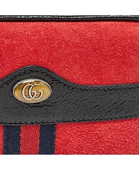 Pre-Owned Gucci Women's Ophidia Suede and Patent Leather Belt Bag