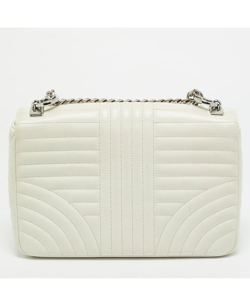 Pre-Owned Prada Women's Diagramme Quilted Leather Flap Shoulder Bag