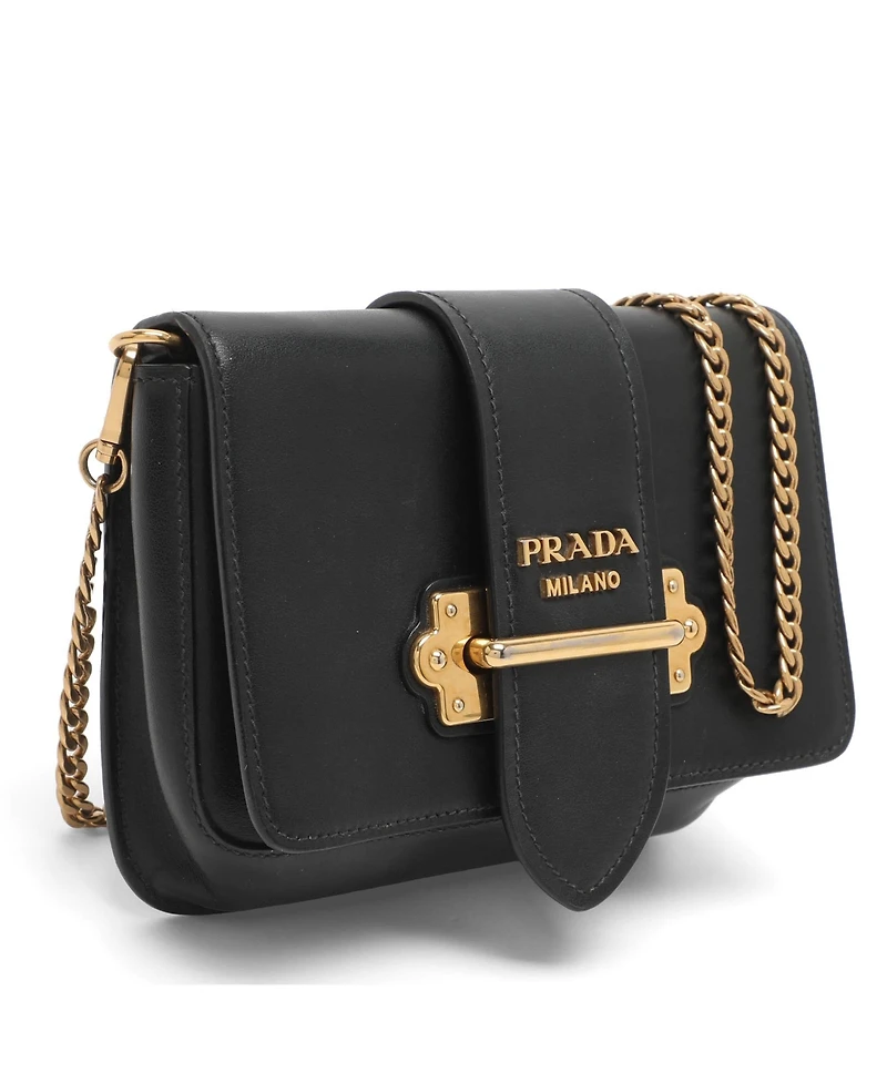 Pre-Owned Prada Cahier Leather Chain Shoulder Bag