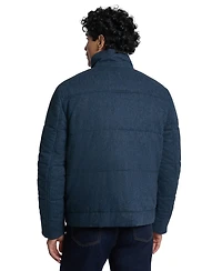 Ted by Baker Men's Quilted Stand Collar Flannel Jacket