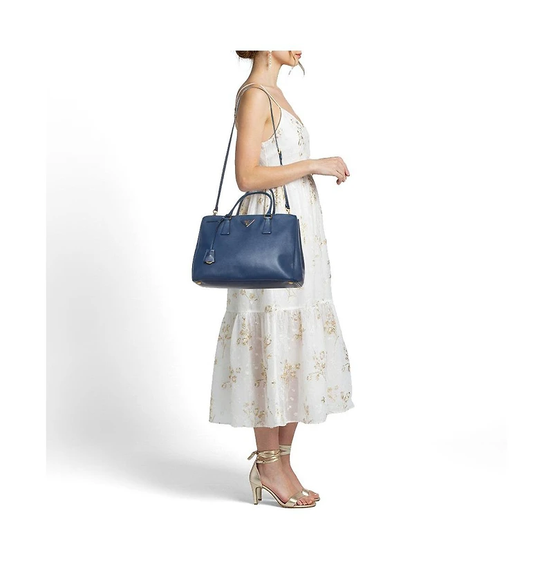 Pre-Owned Prada Galleria Saffiano Leather Double Zip Tote