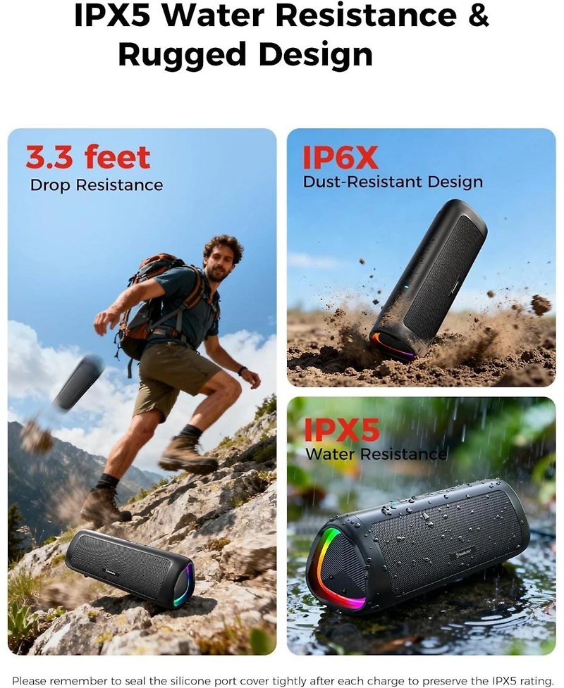 Lofree 20W Wireless Water-Resistant 24-Hour Battery Life Speaker