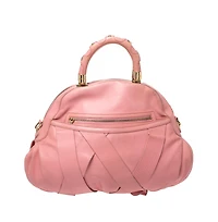 Pre-Owned Versace Women's Venita Leather Bow Satchel