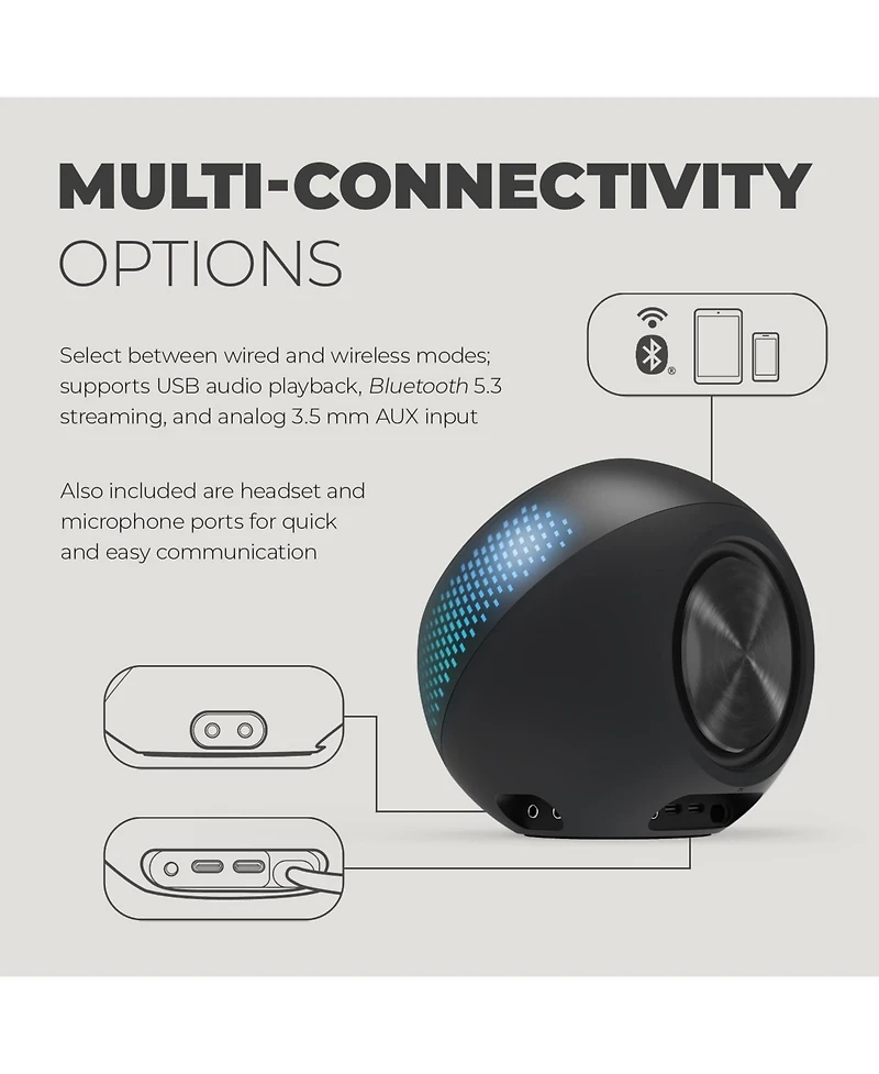 Lofree Desktop Speakers Bluetooth 5.3 Rgb Lighting 15w Rms Power Compact Design