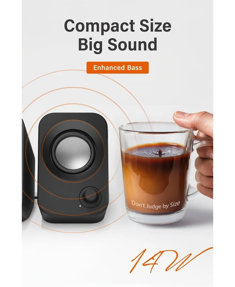 Lofree 14W Usb-Powered Stereo Desktop Speaker with 30-Degree Tilt Design