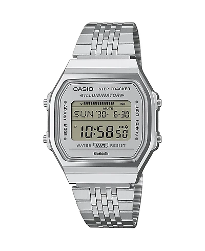 Casio Men's Japanese Quartz Silver-Tone Stainless Steel Watch 37.9mm