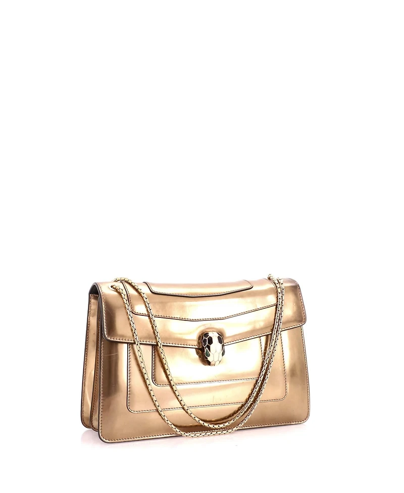 Pre-Owned Bvlgari Medium Serpenti Forever Shoulder Bag Patent