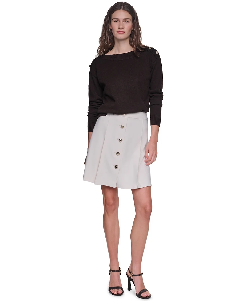 Karl Lagerfeld Paris Women's Mini Pleated Skirt