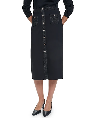 Karl Lagerfeld Paris Women's Midi Pencil Skirt