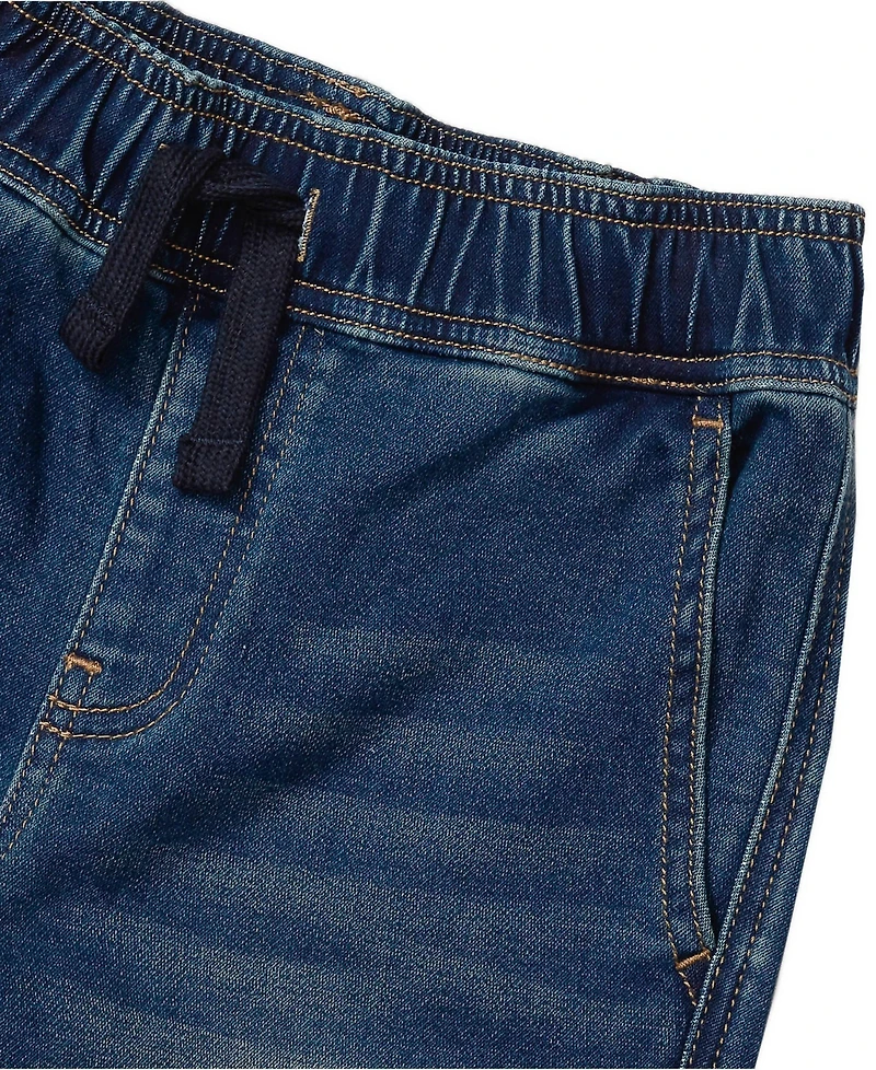 Lands' End Boys Iron Knee Knit Denim Jogger