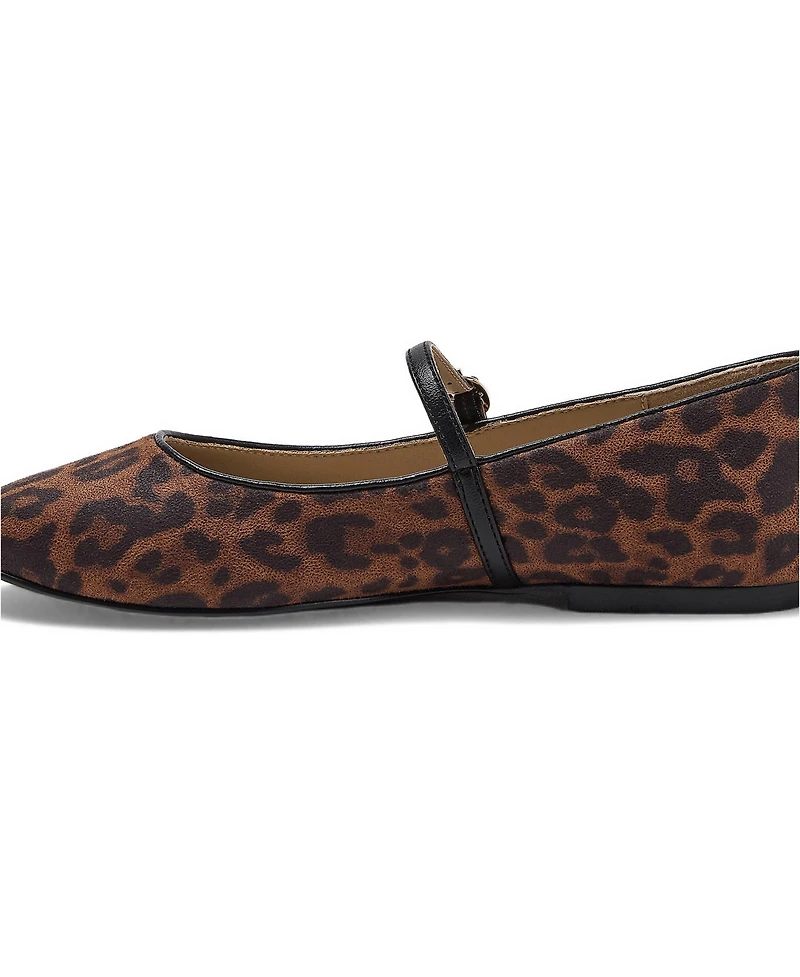Lands' End Women's Classic Leopard Mary Jane Flats