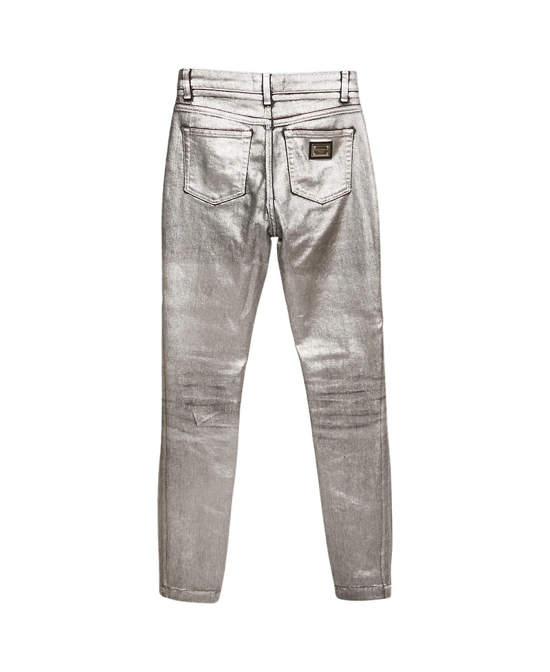 Pre-Owned Dolce & Gabbana Women's Coated Skinny Jeans