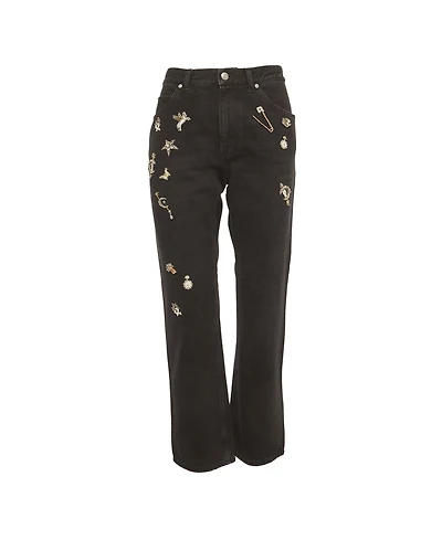 Pre-Owned Alexander Mcqueen Women's Denim Embellished Jeans