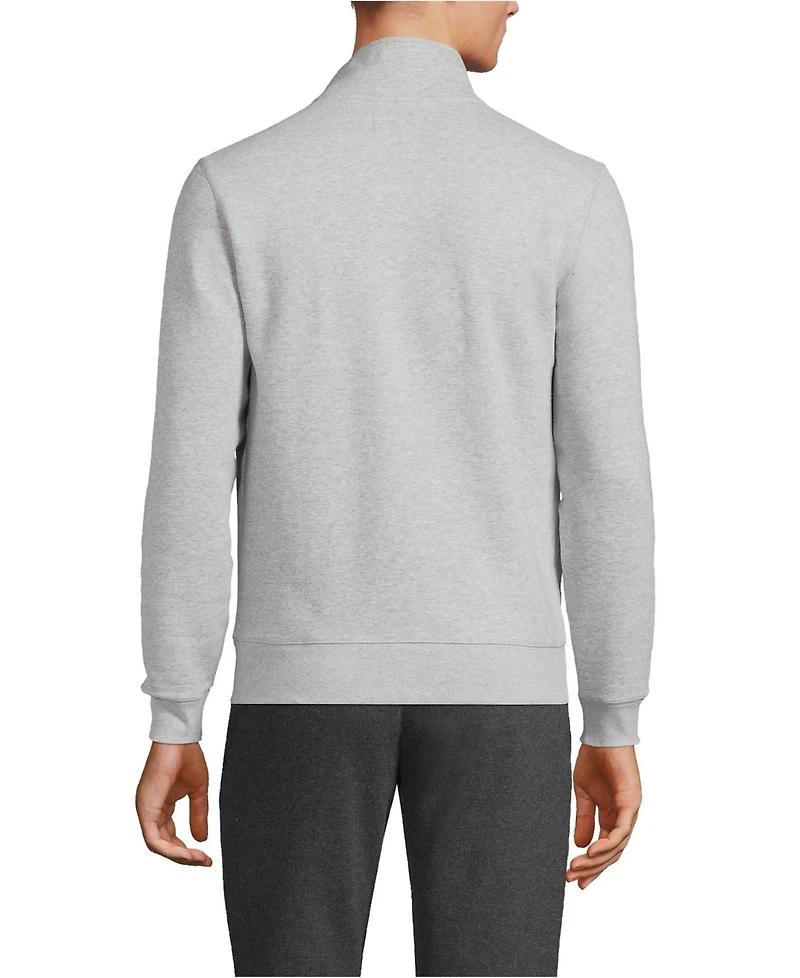 Lands' End Men's Long Sleeve Serious Sweatshirt Mock Full Zip