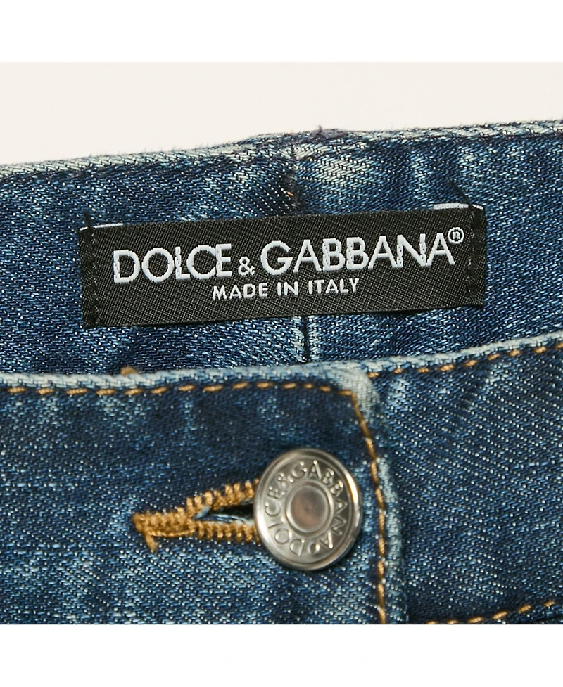 Pre-Owned Dolce & Gabbana Women's Faded Denim Straight Leg Jeans