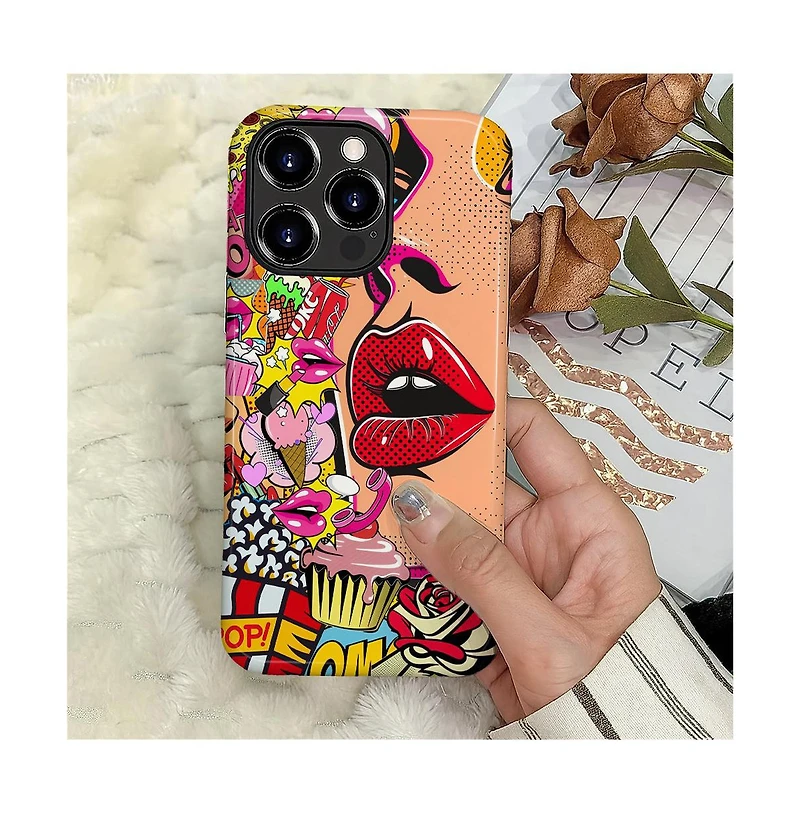 Lisen Sweet Temptation Dual-Layer Phone Case Compatible with Apple iPhone 15 Pro Max