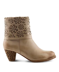 L'Artiste Women's Swan Slide Wedge with Hand-Painted Design