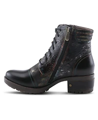 L'Artiste Women's Sunsetride Lace-Up Boot Mid with Full Grain Leather Upper