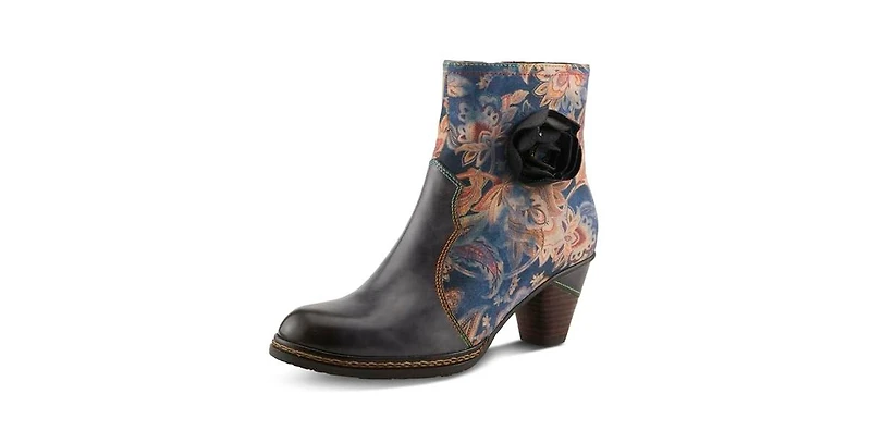 L'Artiste Women's Spring Step Naima Heeled Booties with Leather Upper