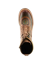 L'Artiste Women's Spring Step Carnivale Bootie with Hand-Painted Leather Vamp