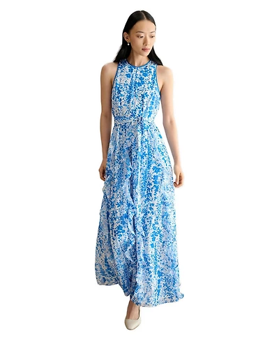 Hobbs London Women's Taryn Floral Ruffle Maxi Dress