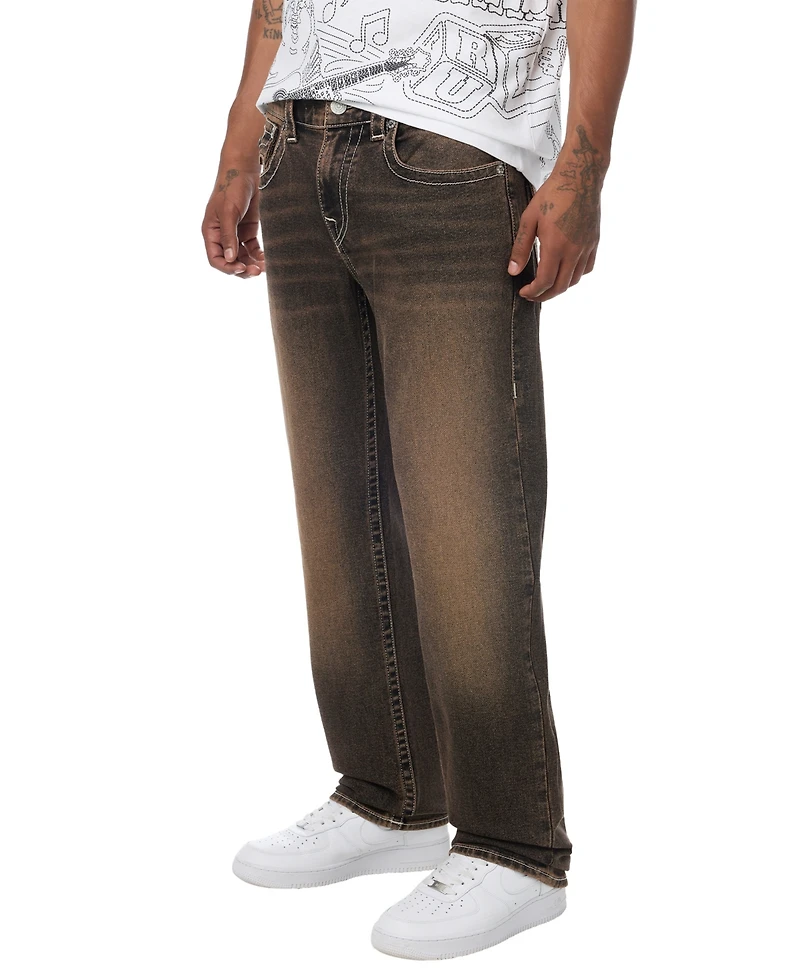 True Religion Men's Ricky Flap Straight-Leg Jeans