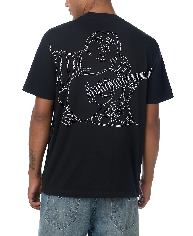 True Religion Men's Buddha Heavyweight-Cotton Graphic-Print T-Shirt