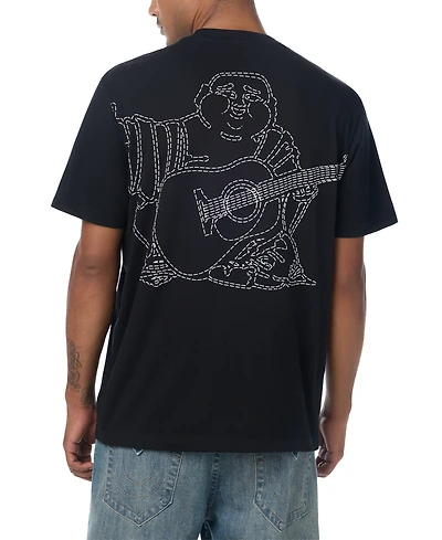 True Religion Men's Buddha Heavyweight-Cotton Graphic-Print T-Shirt