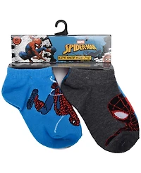 Planet Sox Boys' 4-20 Spider-Man and Miles Ankle Socks, 6-Pack