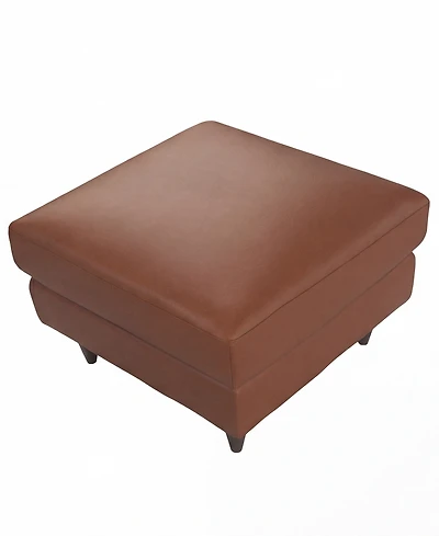 Nicoletti Home Alpino 28" Leather Ottoman, Macy's Exclusive